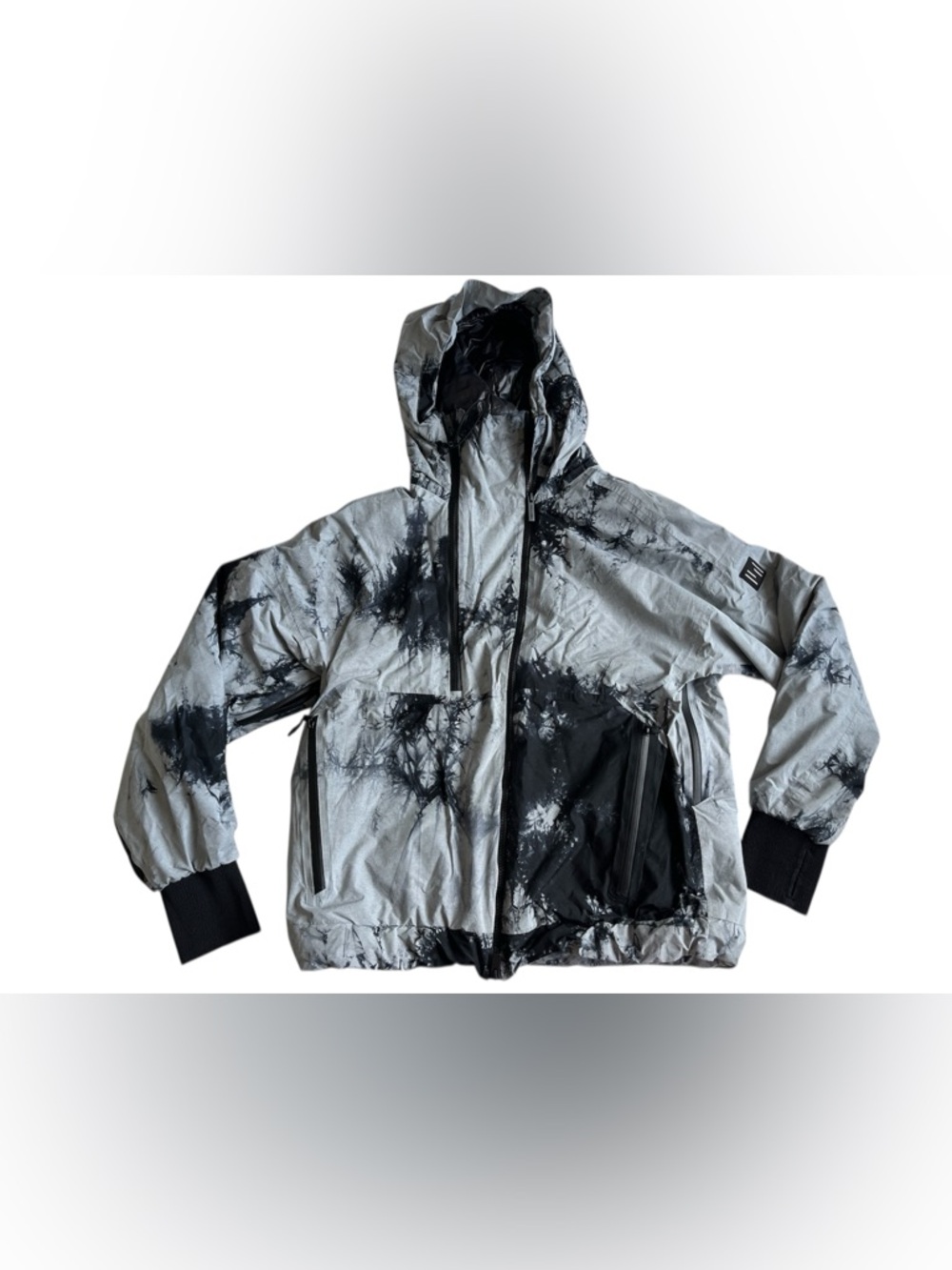 Holden grey and Black Tie-Dye Ski Jacket with Hood